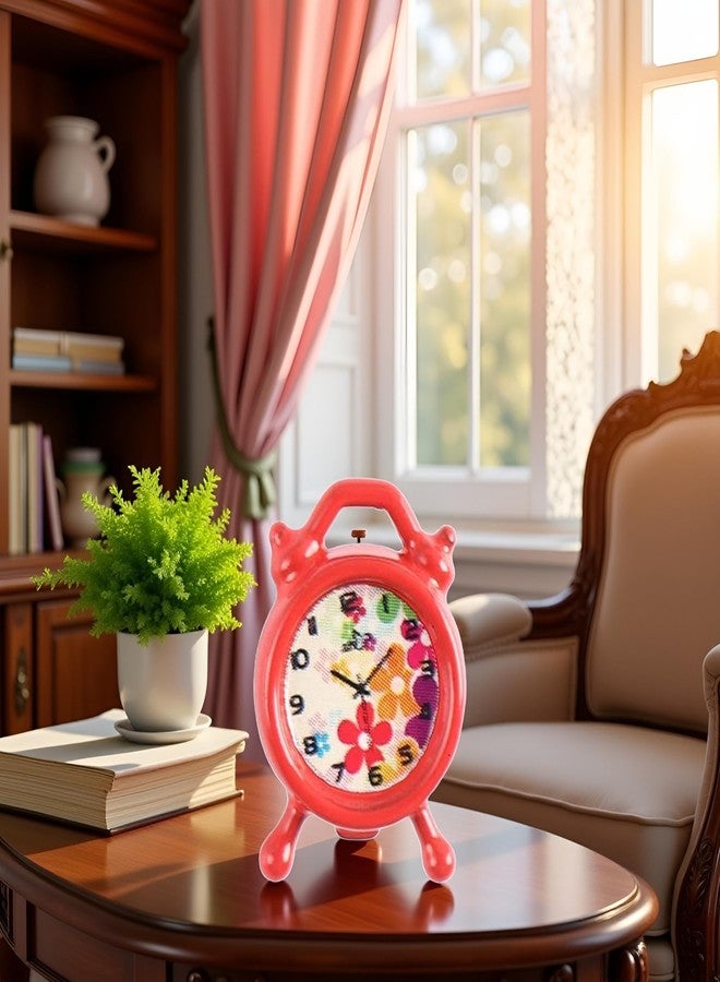Zhuluck 1Pc Red Cute Dollhouse Accessories Miniature Clock Dollhouse Furniture Decoration Doll House Accessories Small and Exquisite,Mini Clock for Fashion Accessories - Image 5